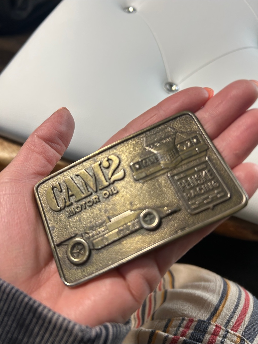 Vintage CAM2 Motor Oil / Penske Racing belt buckle - Picture 3 of 14